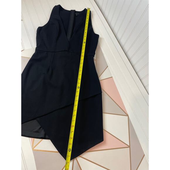 NBD x Revolve Black Dries Asymmetrical Body-Con Mini Dress Sleeveless V-Neck M - Picture 5 of 8